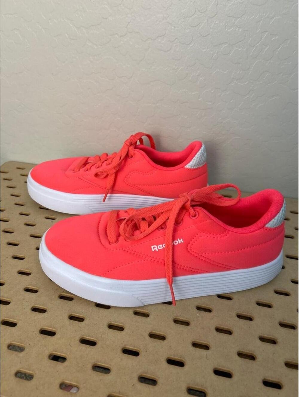 Reebok Women's Neon Coral Platform Sneakers Size 8